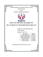 BAO CAO CUOI KY  môn Thương mại điện tử: Dự án trao đổi hàng cũ