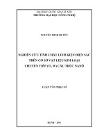 (LUẬN VĂN THẠC SĨ) Nghiên cứu tính chất linh kiện điện sắc trên cơ sở vật liệu kim loại chuyển tiếp (Ti, W) cấu trúc Nanô  Luận văn ThS. Vật liệu và linh kiện nano