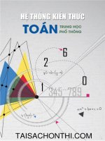 Sổ tay tra cứu full công thức và lý thuyết 5 môn: Toán Lý Hóa Sinh Anh. Hệ thống kiến thức Toán THPT