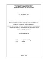 (LUẬN VĂN THẠC SĨ) An action research on teaching grammar in the light of the eclectic approach with first-year non-English major students at Electric Power University