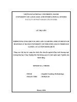 (LUẬN văn THẠC sĩ) improving english vocabulary learning for students of business at hanoi university of industry (haui) through games an action research 
