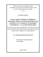 (LUẬN văn THẠC sĩ) using group work to improve speaking skills of the second year students at national economics university an action research 