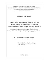 (LUẬN văn THẠC sĩ) using competence based approach in the development of a writing course for engineers at vietnam atomic energy institute 