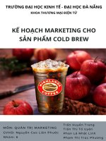 KẾ HOẠCH PHÁT TRIỂN SẢN PHẨM MỚI - QUẢN TRỊ MARKETING