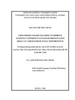 (LUẬN văn THẠC sĩ) using project based teaching to improve students’ confidence in english presentation skills at a high school in bac ninh province  