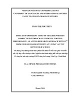 (LUẬN văn THẠC sĩ) effects of different types of teacher written corrective feedback on students writing performance  an action research approach with 12th form english major students  