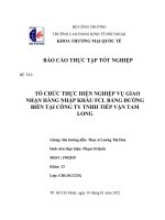 TỔ CHỨC THỰC HIỆN NGHIỆP vụ GIAO NHẬN HÀNG NHẬP KHẨU FCL BẰNG ĐƯỜNG BIỂN tại CÔNG TY TNHH TIẾP vận TAM LONG 