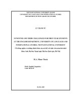 (LUẬN VĂN THẠC SĨ) Synonyms and their challenges for first-year students at the English Department, University of Languages and International Studies, Vietnam National University