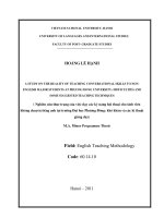 (LUẬN văn THẠC sĩ) a study on the reality of teaching conversational skills to non english major students at phuong dong unversity difficulties and some suggested teaching techniques 