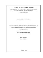 (LUẬN văn THẠC sĩ) a study of space – time conceptual metaphor in english 