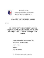 TỔ CHỨC THỰC HIỆN NGHIỆP VỤ GIAO NHẬN HÀNG NHẬP KHẨU FCL BẰNG ĐƯỜNG BIỂN TẠI CÔNG TY TNHH TIẾP VẬN TAM LONG