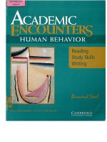 Academic encounters  human behavior  reading, study skills, writing 