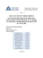 VÌ SAO PHẢI ĐỔI MỚI TOÀN DIỆN ĐẤT NƯỚC. PHÂN TÍCH NỘI DUNG VÀ Ý NGHĨA CỦA ĐƯỜNG LỐI ĐỔI MỚI ĐƯỢC ĐẢNG ĐỀ RA NĂM 1986