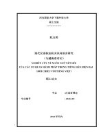 (LUẬN văn THẠC sĩ) nghiên cứu về ngôn ngữ xét hỏi của các cơ quan hành pháp trong tiếng hán hiện đại (đối chiếu với tiếng việt)  luận văn ths  ngôn ngữ học 60 22 10 