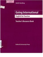 Going international  english for tourism  teachers resource book 