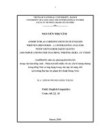 (LUẬN VĂN THẠC SĨ) AndButOr as cohesive devices in English written discouse - A contrastive analysis with Vietnamese equivalents and implications for teaching writing skill at UTEHY
