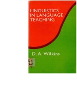 Linguistics in language teaching 