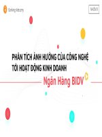 PHÂN TÍCH ẢNH HƯỞNG CỦA CÔNG NGHỆ TỚI HOẠT ĐỘNG KINH DOANH Ngân Hàng BIDV