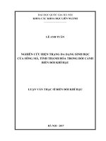 (LUẬN văn THẠC sĩ) nghiên cứu hiện trạng đa dạng sinh học của sông mã, tỉnh thanh hóa trong bối cảnh biến đổi khí hậuluận văn ths biến đổi khí hậu 