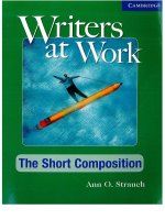 Writers at work  the short composition 