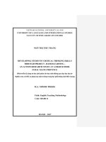 (LUẬN văn THẠC sĩ) developing students’ critical thinking skills through project based learning – an action research study at a high school in bac giang province  