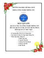 BÀI tập lớn QUẢN lý dự án CÔNG NGHÊ THÔNG TIN đề tài QUẢN lý dự án xây DỰNG PHẦN mềm QUẢN lý THƯ VIỆN 