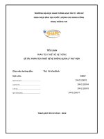 TIỂU LUẬN PHÂN TÍCH THIẾT kế hệ THỐNG đề tài PHÂN TÍCH THIẾT kế hệ THỐNG QUẢN lý THƯ VIỆN 