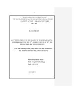 (LUẬN VĂN THẠC SĨ) An investigation into the reality of teaching reading comprehension to 11th - Form students at Yen The High school, Bacgiang province