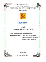 ĐỀ TÀI PHÁT HIỆN TIN GIẢ VỚI SVM