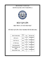 BÀI tập lớn học PHẦN AN TOÀN bảo mật tên bài tập lớn CHAT nội bộ với mã hóa RSA 