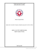 Một số vấn đề về hạng trong đại số tuyến tính 