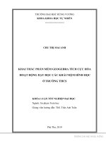 Khai thác phần mềm geogebra tích cực hóa hoạt động dạy học các khái niệm hình học ở trường THCS 