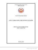 Giải và khai thác một số bài toán đếm 