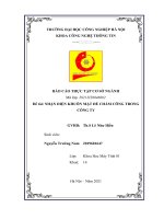 Đề tài NHẬN DIỆN KHUÔN MẶT ĐỂ CHẤM CÔNG TRONG CÔNG TY