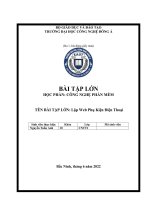 BÀI tập lớn học PHẦN CÔNG NGHỆ PHẦN mềm tên bài tập lớn lập web phụ kiện điện thoại 