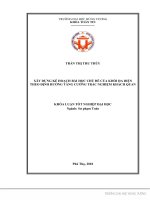 Xây dựng kế hoạch bài học chủ đề của khối đa diện theo định hướng tăng cường trắc nghiệm khách quan 