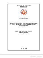 Xây dựng một số hoạt động ngoại khóa toán học nâng cao chất lượng dạy và học ở trường trung học cơ sở 