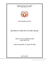 Hệ sinh của một số cấu trúc đại số 