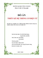 ĐỒ ÁN THIẾT KẾ HỆ THỐNG CƠ ĐIỆN TỬ  NGHIÊN CỨU, THIẾT KẾ HỆ THỐNG TRANG TRẠI GÀ THÔNG MINH VỚI NĂNG SUẤT 2000 CON