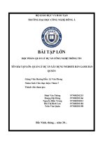 BÀI tập lớn học PHẦN QUẢN lý dự án CÔNG NGHỆ THÔNG TIN tên bài tập lớn QUẢN lý dự án xây DỰNG WEBSITE bán GAME bản QUYỀN 