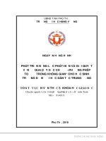 Phát triển năng lực phát hiện và giải quyết vấn đề qua dạy học chủ đề “phương pháp tọa độ trong không gian” cho học sinh trường dự bị đại học dân tộc trung ương 