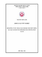 Bồi dưỡng tư duy thuật giải cho học sinh THPT thông qua dạy giải bài toán hình học bằng phương pháp vectơ 
