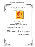 BÁO CÁO BÀI TẬP LỚN MÔN HỌC MÁY ĐỀ TÀI NHẬN DIỆN KHUÔN MẶT VỚI KNN