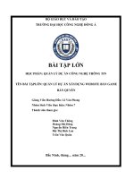 BÀI tập lớn học PHẦN QUẢN lý dự án CÔNG NGHỆ THÔNG TIN tên bài tập lớn QUẢN lý dự án xây DỰNG WEBSITE bán GAME bản QUYỀN 