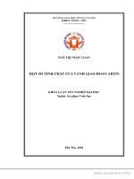 Một số tính chất của vành giao hoán artin 