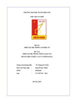 ĐỒ ÁN THIẾT KẾ HỆ THỐNG CƠ ĐIỆN TỬ ĐỀ TÀI THIẾT KẾ HỆ THỐNG PHÂN LOẠI SẢN PHẨM THEO CHIỀU CAO VÀ HÌNH DẠNG