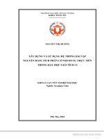 Xây dựng và phân loại một số bài toán thực tế trong chương trình môn toán lớp 12 