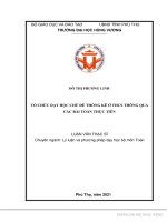 Tổ chức dạy học chủ đề thống kê ở THCS thông qua các bài toán thực tiễn 