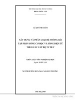 Xây dựng và phân loại hệ thống bài tập phần sóng cơ học và sóng điện từ theo các cấp độ tư duy 