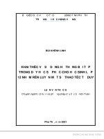 Khai thác và sử dụng hệ thống bài tập trong dạy học số phức cho học sinh lớp 12 nhằm rèn luyện một số thao tác tư duy 